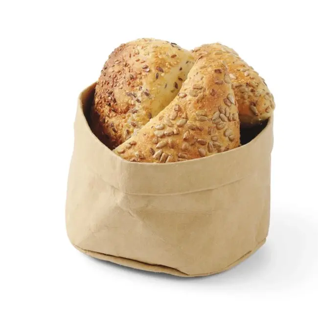 HENDI Papieren broodzakken – voedselveilig kraftpapier – beige – 170x170x150 mm