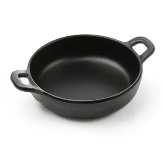 HENDI Mini ronde pan – zwart – vaatwasmachinebestendig – 189x147x37 mm