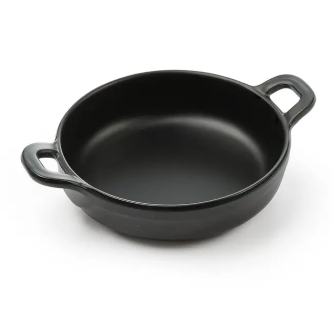 HENDI Mini ronde pan – zwart – vaatwasmachinebestendig – 189x147x37 mm