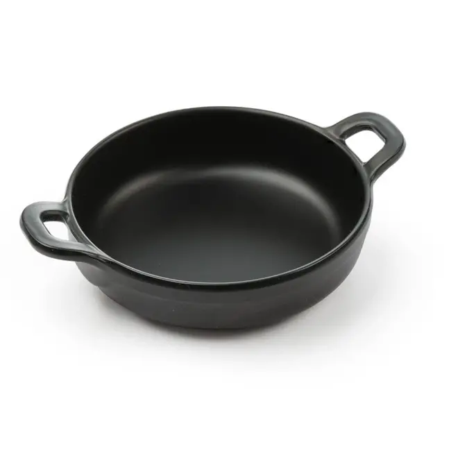 HENDI Mini ronde pan – compact ontwerp – vaatwasserbestendig – zwart – 150x115x37 mm