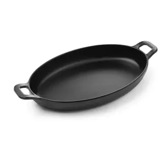 Fine Dine Mini ovale pan – vaatwasmachinebestendig – zwart – 263x140x37 mm Fine Dine Mini ovale pan – vaatwasmachinebestendig – zwart – 263x140x37 mm