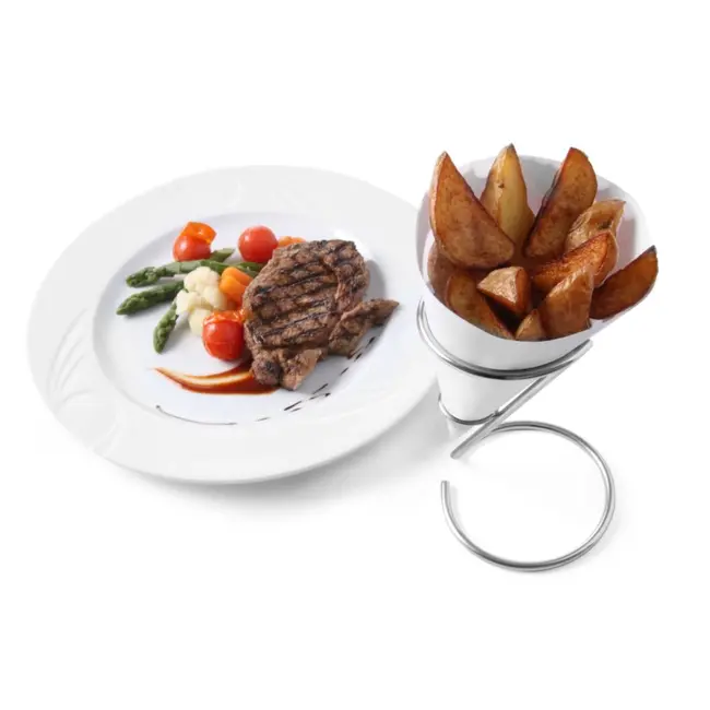 HENDI Friteszakhouder – Metalen – Roestvast staal – Vaatwasmachinebestendig – Ø110x(H)175mm