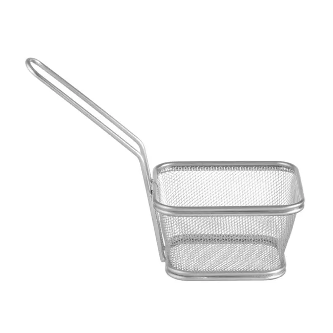 HENDI Mini frituurmandjes – stapelbaar – roestvast staal – 105x90x60 mm – vaatwasmachinebestendig