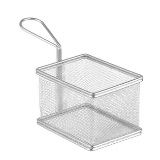 HENDI Mini frituurmandjes – roestvrij staal – vaatwasmachinebestendig – 125x100x85 mm