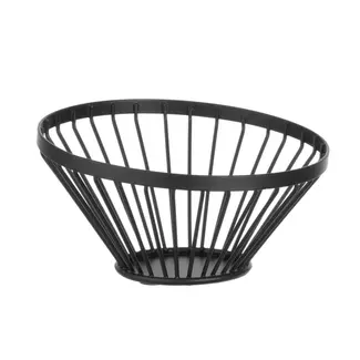 HENDI Fruitkorf schuin matzwart, diameter 150 mm en 80 mm hoog