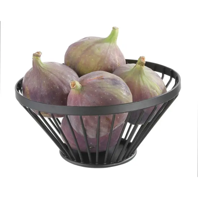 HENDI Fruitkorf – Schuin Ontwerp – Matzwart – Ø150x(H)80mm