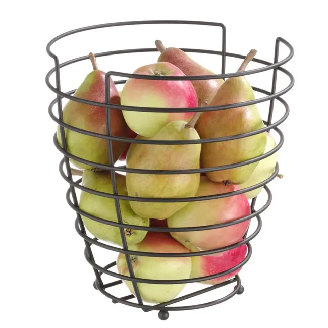 HENDI Fruitkorf – matzwarte poedercoating – Ø230x(H)250mm – stijlvol en functioneel