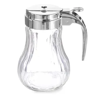 HENDI Glazen honingdispenser – roestvast stalen hevel – Ø80x(H)115mm