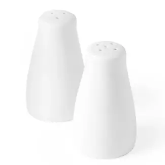 HENDI Peper- en zoutstel – porselein – vaatwasser- en magnetronbestendig – 2-delig – wit
