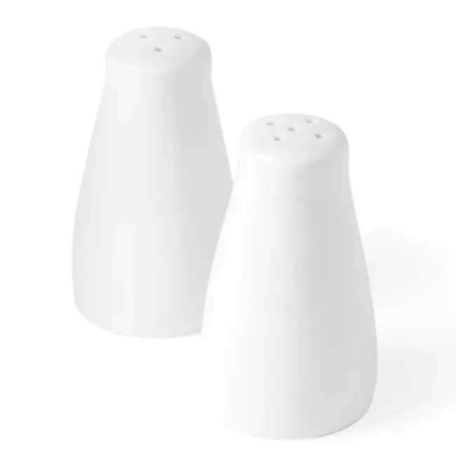 HENDI Peper- en zoutstel – porselein – vaatwasser- en magnetronbestendig – 2-delig – wit