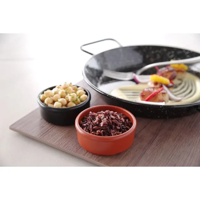 HENDI Boter- en sauskommetjes – set van 3 – zwart – vaatwasserbestendig – ⌀80x30 mm