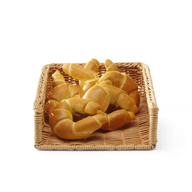 HENDI Grote broodmand – polyrattan – roestvast stalen frame – vaatwasmachinebestendig – 295x395x105 mm