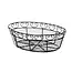 HENDI Ovaal draadmandje met decoratieve rand – 255x160x80 mm – matzwarte coating