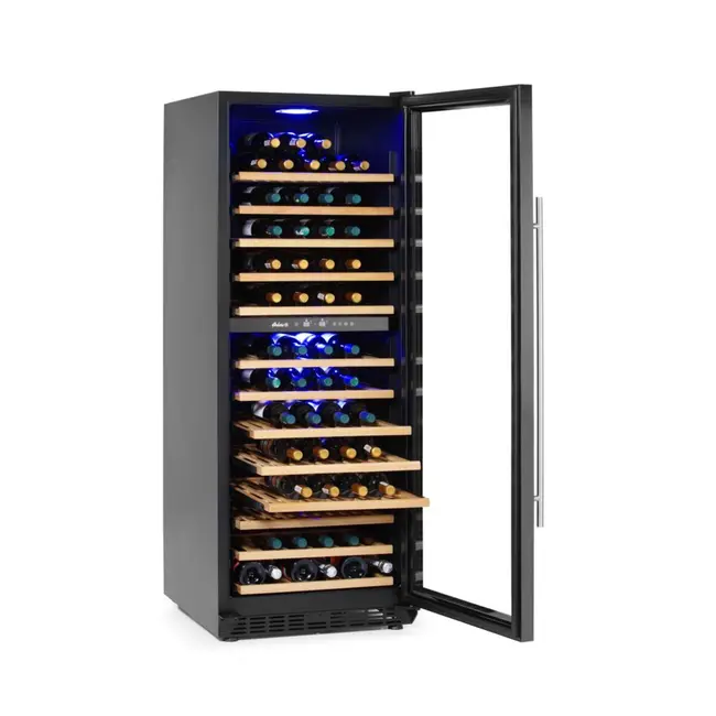Arktic Wijnkoeler – 2 zones – 135 flessen – 387L – zwart – LED-verlichting – digitale temperatuurregeling