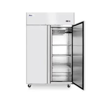 Arktic Vriezer 2-deurs 940 l netto van RVS met slot en GN 2/1-schappen