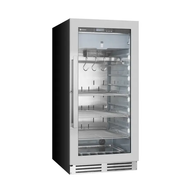 HENDI Dry aging kast – 233L – energiezuinig glas – UVC-sterilisatie – 1-25 °C – 595x760x1270 mm