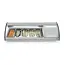Arktic Sushi-display met gebogen glazen afdekking – 5x GN 1/3 – LED-verlichting – 0˚C tot 6˚C – 1307x445x327 mm