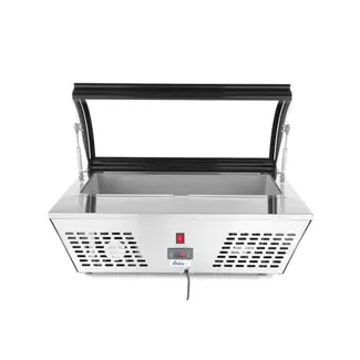 Arktic Saladevitrine – 67L – gebogen glazen deksel – geforceerde luchtkoeling – 775x615x235 mm