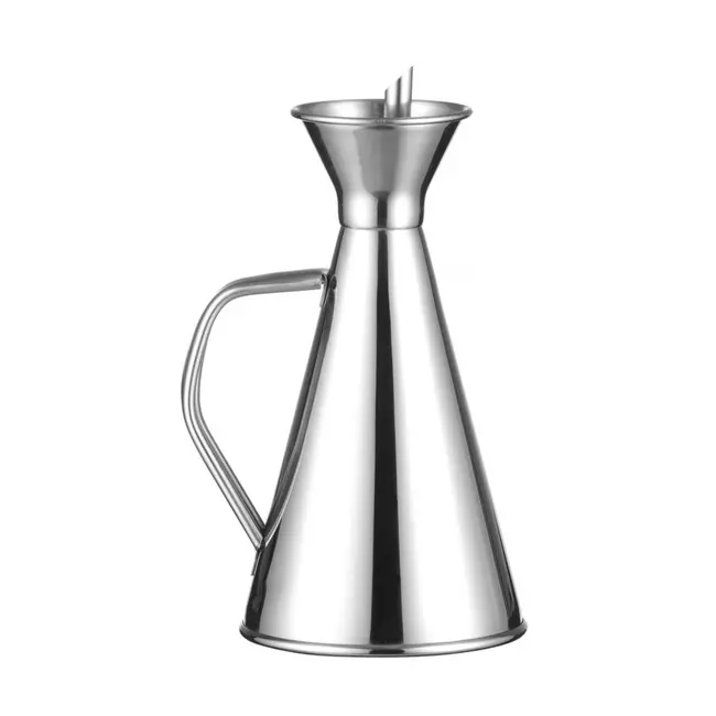 HENDI Olijfoliedispenser – Roestvast staal – Conische vorm – 0,25L – Met schenktuit