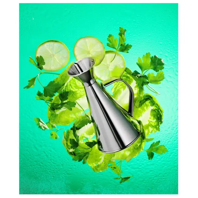 HENDI Olijfoliedispenser – Roestvast staal – Conische vorm – 0,25L – Met schenktuit