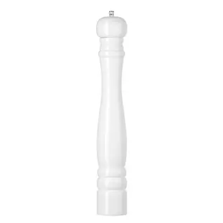 HENDI Zoutmolen van rubberhout wit 415 mm met keramisch maalwerk