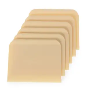 HENDI Rechthoekige deegschraper 6 stuks, PP, 120 x 96 mm voor deegwerk