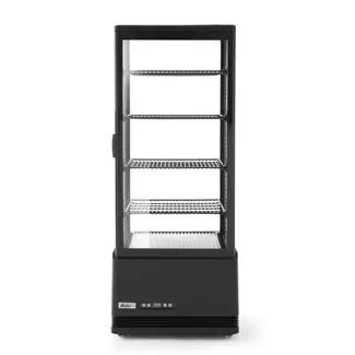 Arktic Koelvitrine – 98L – zwart – dubbelglas – LED-verlichting – 4 verstelbare schappen