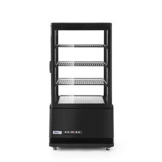 Arktic Koelvitrine – 68L – zwart – anti-condens – LED verlichting – verstelbare schappen
