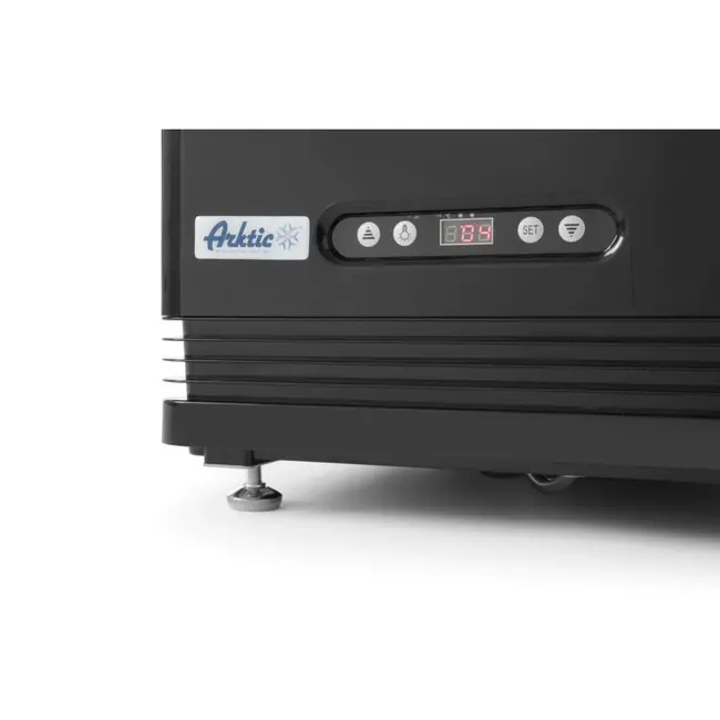 Arktic Koelvitrine – 68L – zwart – anti-condens – LED verlichting – verstelbare schappen