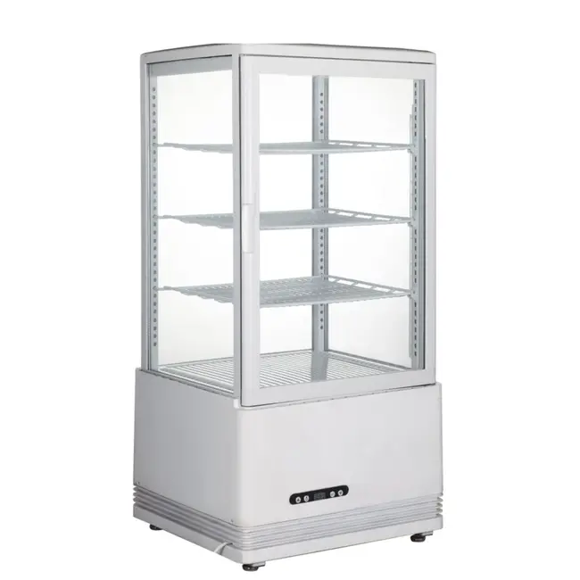Arktic Compacte koelvitrine – 68L – wit – energiezuinig – LED-verlichting – anti-condens – 3 verstelbare schappen
