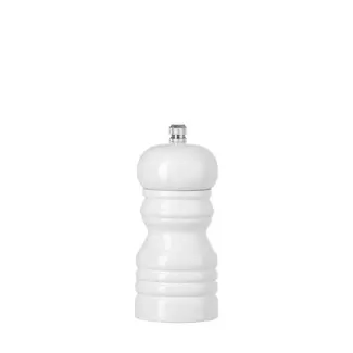 HENDI Zoutmolen van rubberhout wit 113 mm met keramisch maalwerk