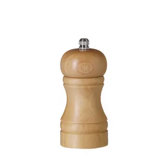 HENDI Pepermolen van rubberhout licht 113 mm met RVS maalwerk