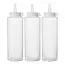 HENDI Dispenserflacons set van 3, transparant, 0,35 liter voor saus