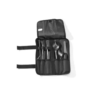 HENDI Chef opmaak set – 6 stuks – zwart – ergonomisch ontwerp – met compact etui