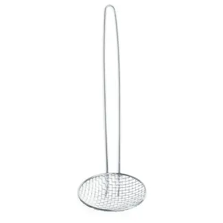 HENDI Frituurschep – Metalen draadgreep – Roestvast staal – Ø100x310 mm – Vaatwasmachinebestendig