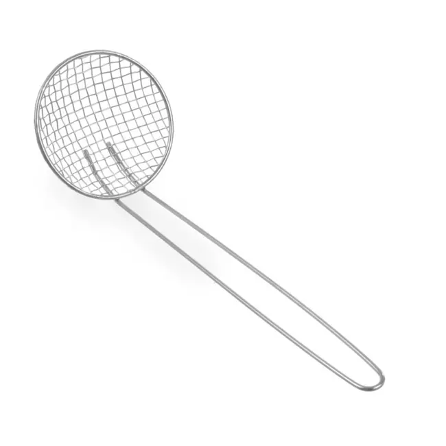 HENDI Frituurschep – Metalen draadgreep – Roestvast staal – Ø100x310 mm – Vaatwasmachinebestendig