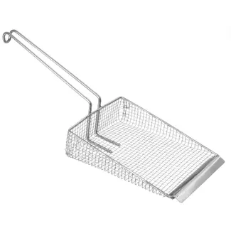 HENDI Fritesschep – Metalen – Lange draadgreep – Vaatwasmachinebestendig – 470x180 mm