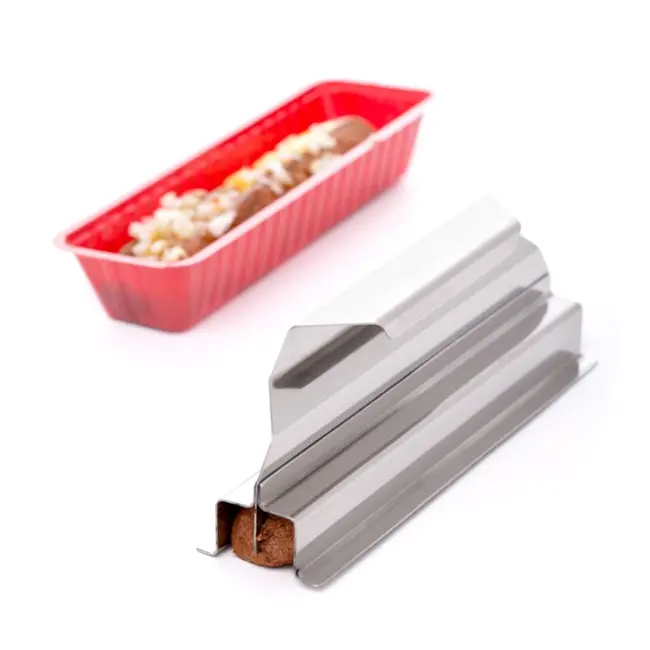 HENDI Frikandellensnijder – 18/8 roestvast staal – vaatwasmachinebestendig – 200 mm