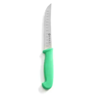 HENDI Lang universeelmes – groen heft – 230 mm lemmet – HACCP richtlijnen