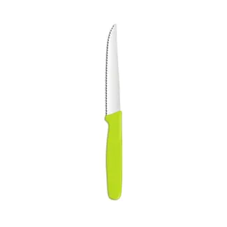 HENDI Tomatenmes – Gekarteld Lemmet – Groen – 214 mm – Comfortabel Handvat