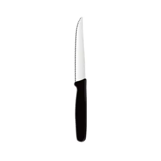 HENDI Tomatenmes – Gekarteld Lemmet – Zwart – 214 mm – Comfortabel Handvat