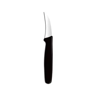 HENDI Tourneermes – Gebogen Lemmet – Roestvrij Staal – Zwart – 158 mm
