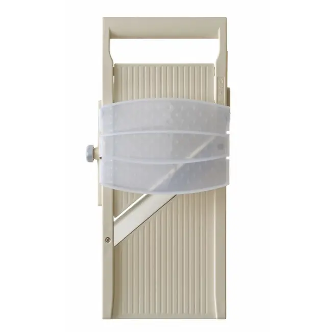 HENDI Japanse mandoline – verstelbare snijdikte – brede snijoppervlak – met vingerbeschermer – 380x180x45 mm