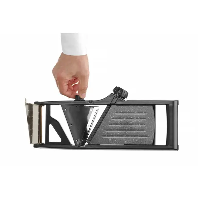 HENDI Japanse mandoline – verstelbare snijdikte – non-stick coating – ultrascherpe messen – antislip voet