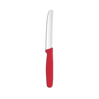 HENDI Veelzijdig keukenmes – roestvrij staal – rood handvat – 211 mm – vaatwasmachinebestendig
