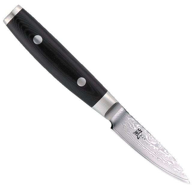 Yaxell Ran Messenset – 6-delig – Beukenhouten Messenblok met 5 Messen – 69 Lagen Damaststaal – VG10 Staal – 61 HRC – Canvas-Micarta Heft