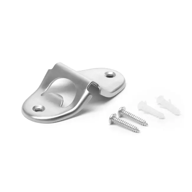 BarUp Wandgemonteerde flesopener – roestvast staal – robuust en eenvoudig – klein formaat