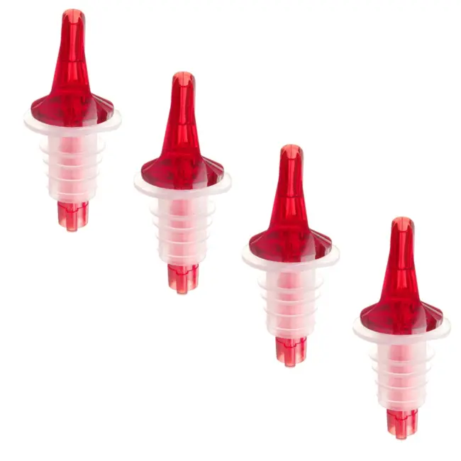 BarUp Schenktuit set – EVA kunststof – rood – 4 stuks