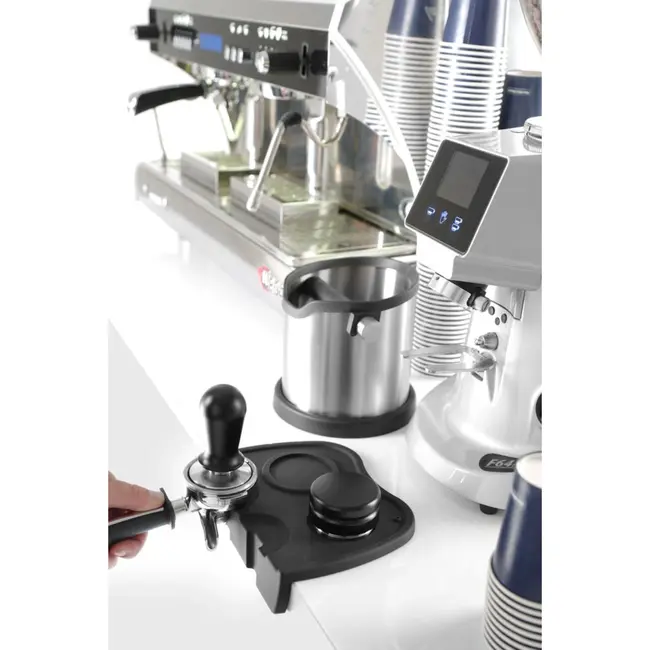 HENDI Dubbele tampmat – siliconen – 205x150x45 mm – met portafilter-uitsparing