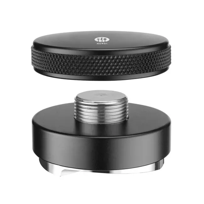 HENDI Koffieverdeler – roestvast staal – zwart aluminium greep – ø58 mm portafilters